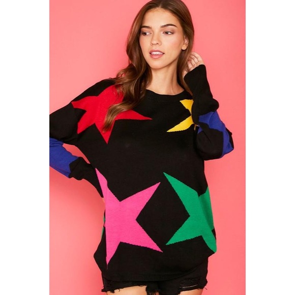 Star Print Sweater NWT ⭐️ - Picture 5 of 6